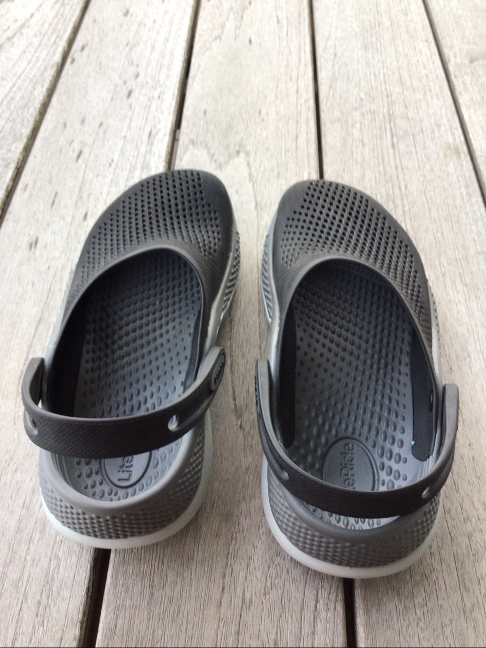 CROCS LiteRide Ventilated Clog Mules clogs in Black and Gray Sz 7 - Picture 5 of 10